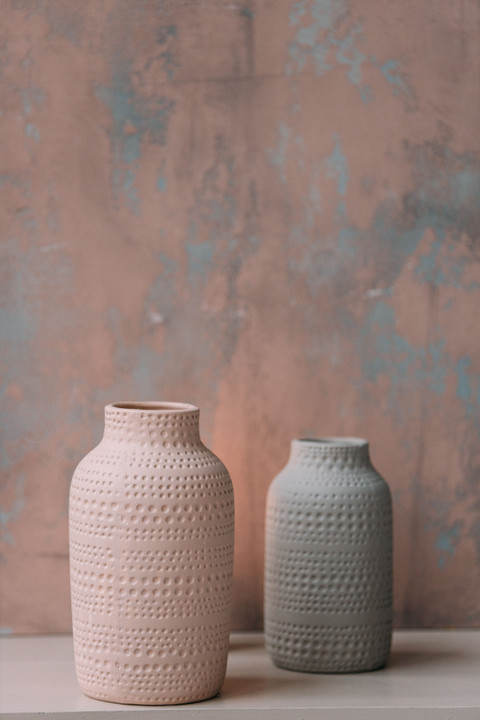 Textured Vase Duo